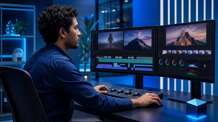 Video Editing specialist at work